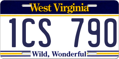 WV license plate 1CS790