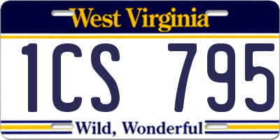 WV license plate 1CS795
