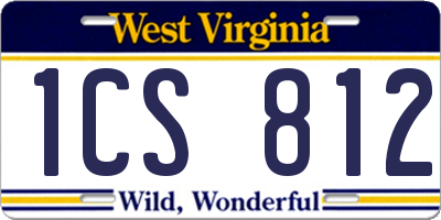 WV license plate 1CS812