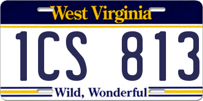 WV license plate 1CS813