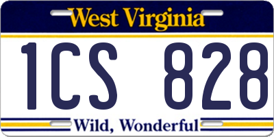 WV license plate 1CS828