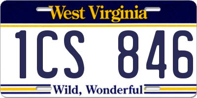 WV license plate 1CS846
