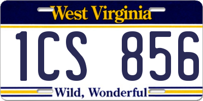 WV license plate 1CS856