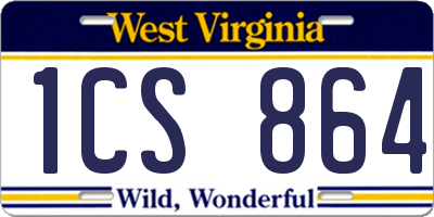 WV license plate 1CS864