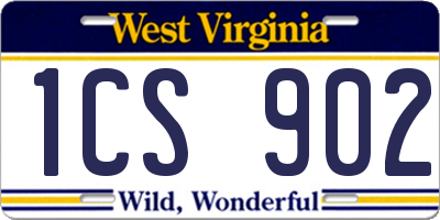 WV license plate 1CS902