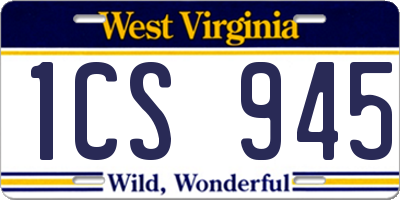 WV license plate 1CS945