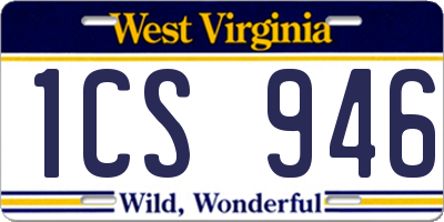 WV license plate 1CS946