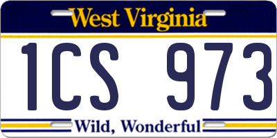 WV license plate 1CS973
