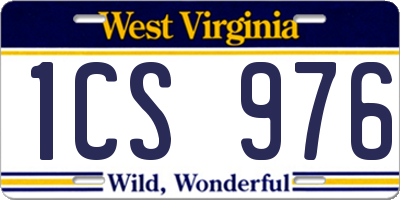 WV license plate 1CS976