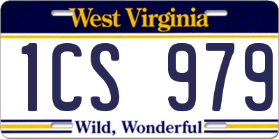 WV license plate 1CS979