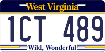 WV license plate 1CT489