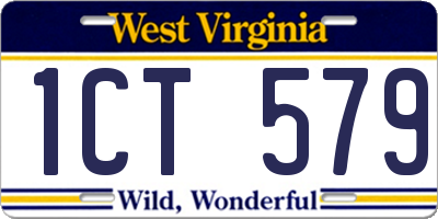 WV license plate 1CT579