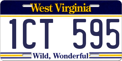 WV license plate 1CT595