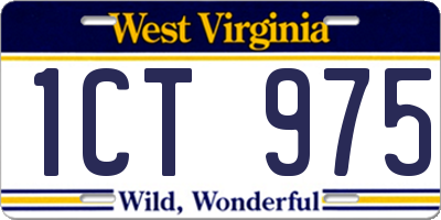 WV license plate 1CT975
