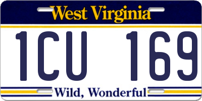 WV license plate 1CU169