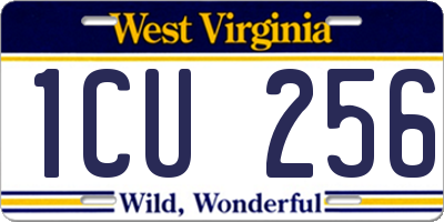 WV license plate 1CU256