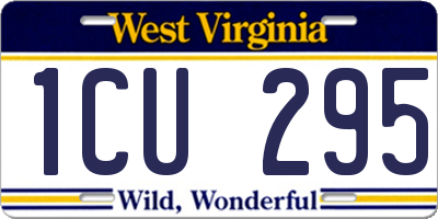 WV license plate 1CU295