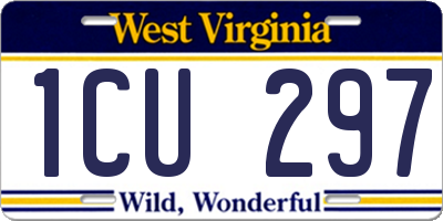 WV license plate 1CU297