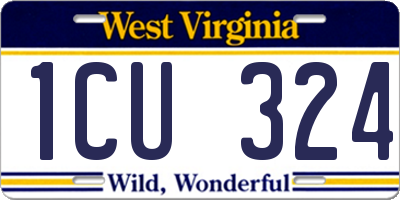 WV license plate 1CU324