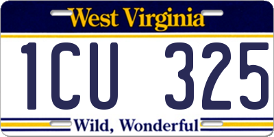 WV license plate 1CU325