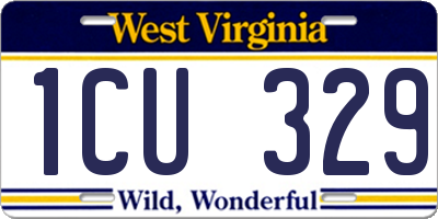 WV license plate 1CU329