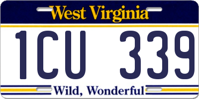 WV license plate 1CU339