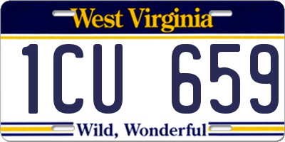 WV license plate 1CU659