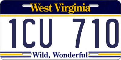 WV license plate 1CU710