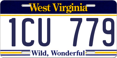 WV license plate 1CU779