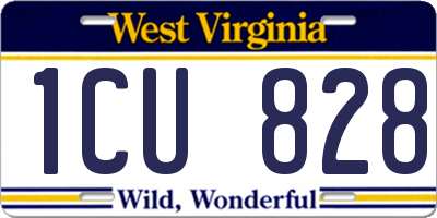 WV license plate 1CU828