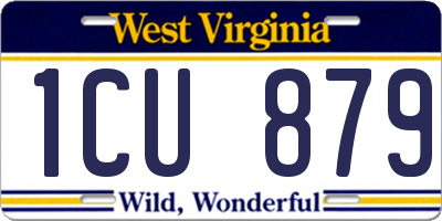 WV license plate 1CU879