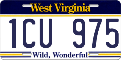 WV license plate 1CU975