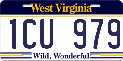 WV license plate 1CU979