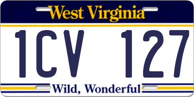 WV license plate 1CV127