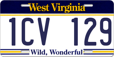 WV license plate 1CV129