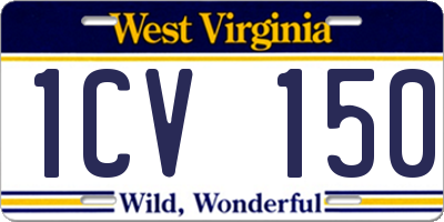 WV license plate 1CV150