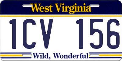 WV license plate 1CV156