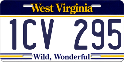 WV license plate 1CV295
