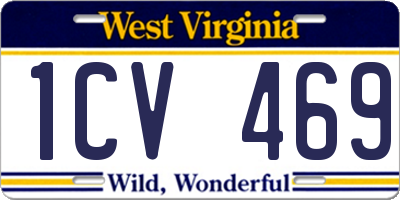 WV license plate 1CV469