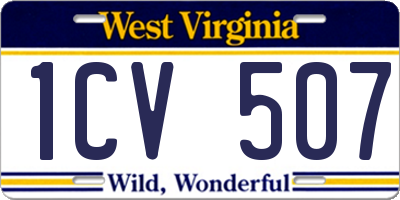 WV license plate 1CV507