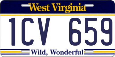WV license plate 1CV659