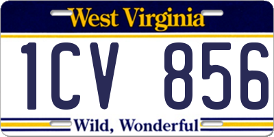 WV license plate 1CV856