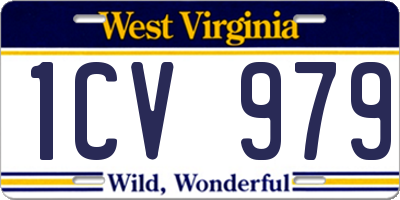 WV license plate 1CV979
