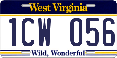 WV license plate 1CW056