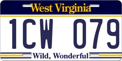 WV license plate 1CW079
