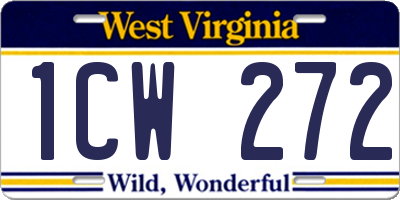 WV license plate 1CW272