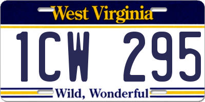 WV license plate 1CW295