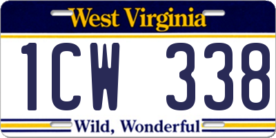 WV license plate 1CW338