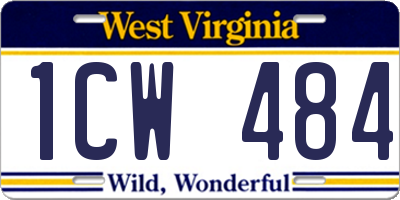 WV license plate 1CW484