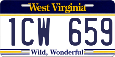 WV license plate 1CW659